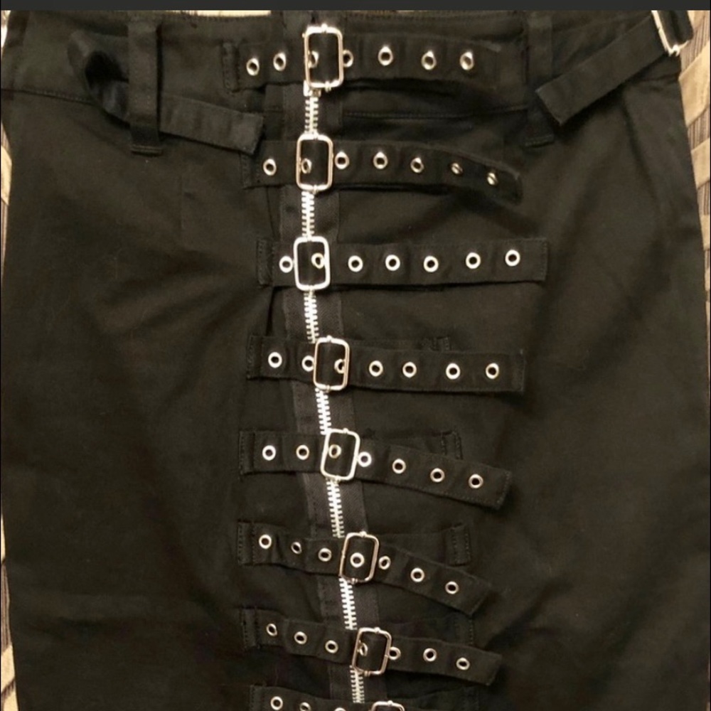 Tripp buckled pencil skirt